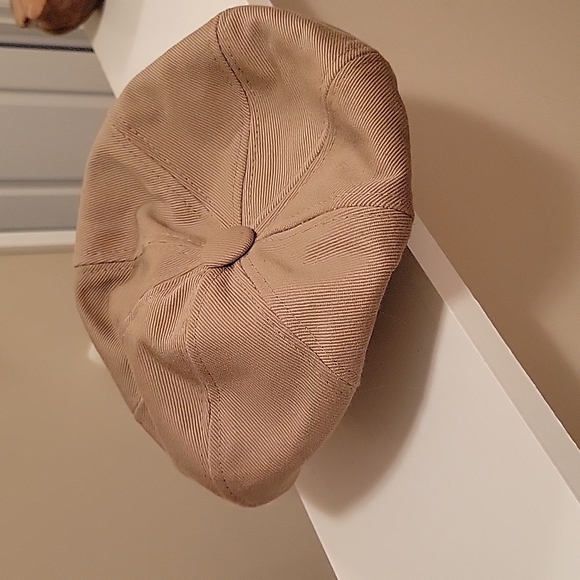 Beige Denim Paperboy Cap - Picture 4 of 5